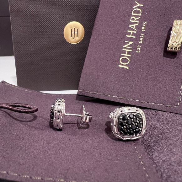 John Hardy Carved Chain Stud Earings - Picture 2 of 5